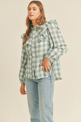 JIA RUFFLE SHOULDER BLOUSE