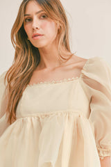 ROSELYN TULLE BABYDOLL TOP