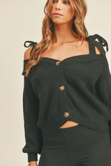 ALEXIS OFF SHOULDER SWEATER