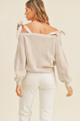 ALEXIS OFF SHOULDER SWEATER