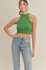 LEONA SLEEVELESS SWEATER TOP