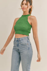 LEONA SLEEVELESS SWEATER TOP