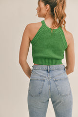 LEONA SLEEVELESS SWEATER TOP