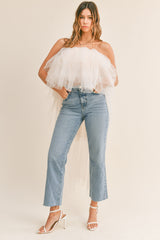ISOLINE MESH LAYERED HIGHT&LOW TOP