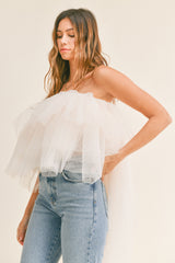 ISOLINE MESH LAYERED HIGHT&LOW TOP