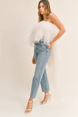 ISOLINE MESH LAYERED HIGHT&LOW TOP