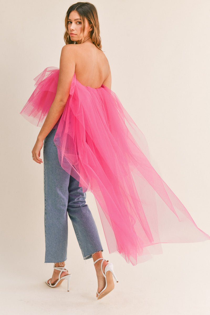 ISOLINE MESH LAYERED HIGHT&LOW TOP