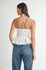 MALANI HALTER NECK STRAP TOP