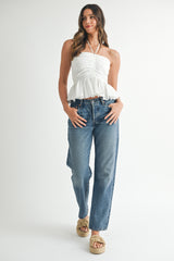 MALANI HALTER NECK STRAP TOP