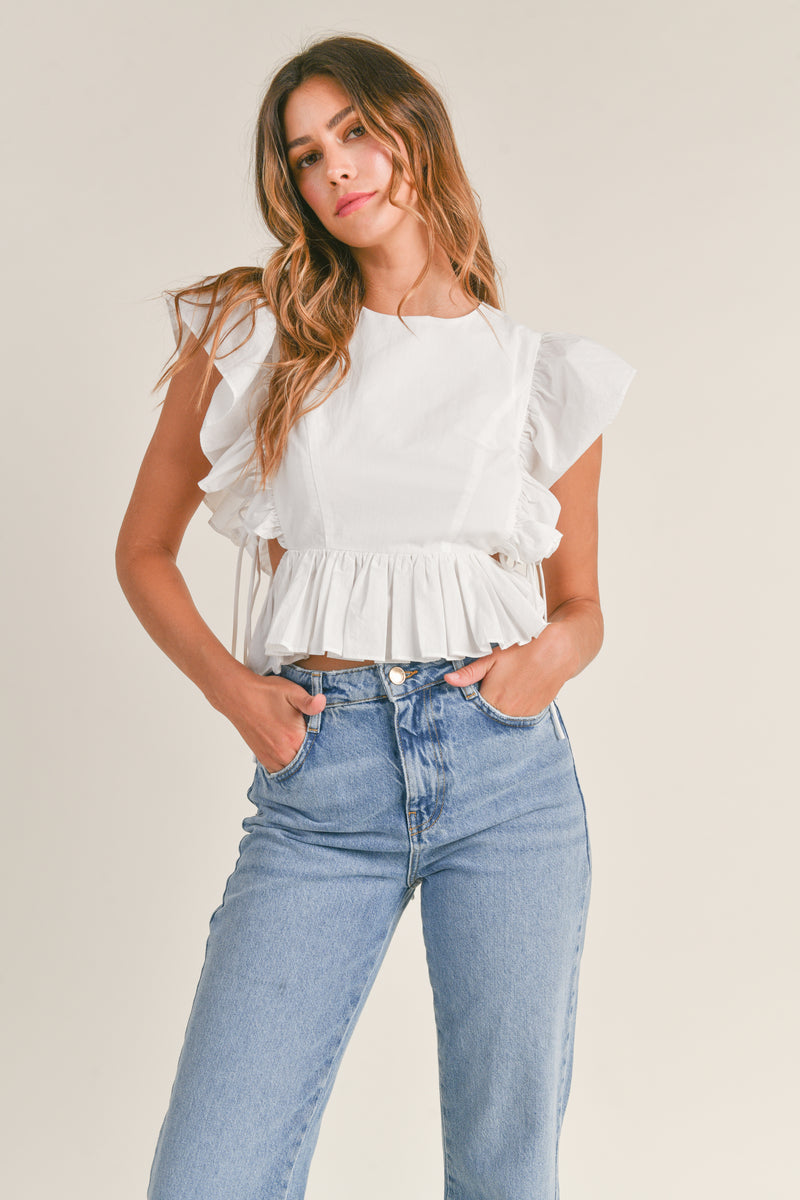 JOYCE LACE UP DETAIL TOP