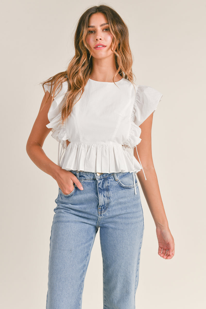 JOYCE LACE UP DETAIL TOP