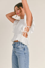 JOYCE LACE UP DETAIL TOP