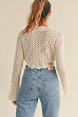 LEYRE FRONT TIE KNIT TOP