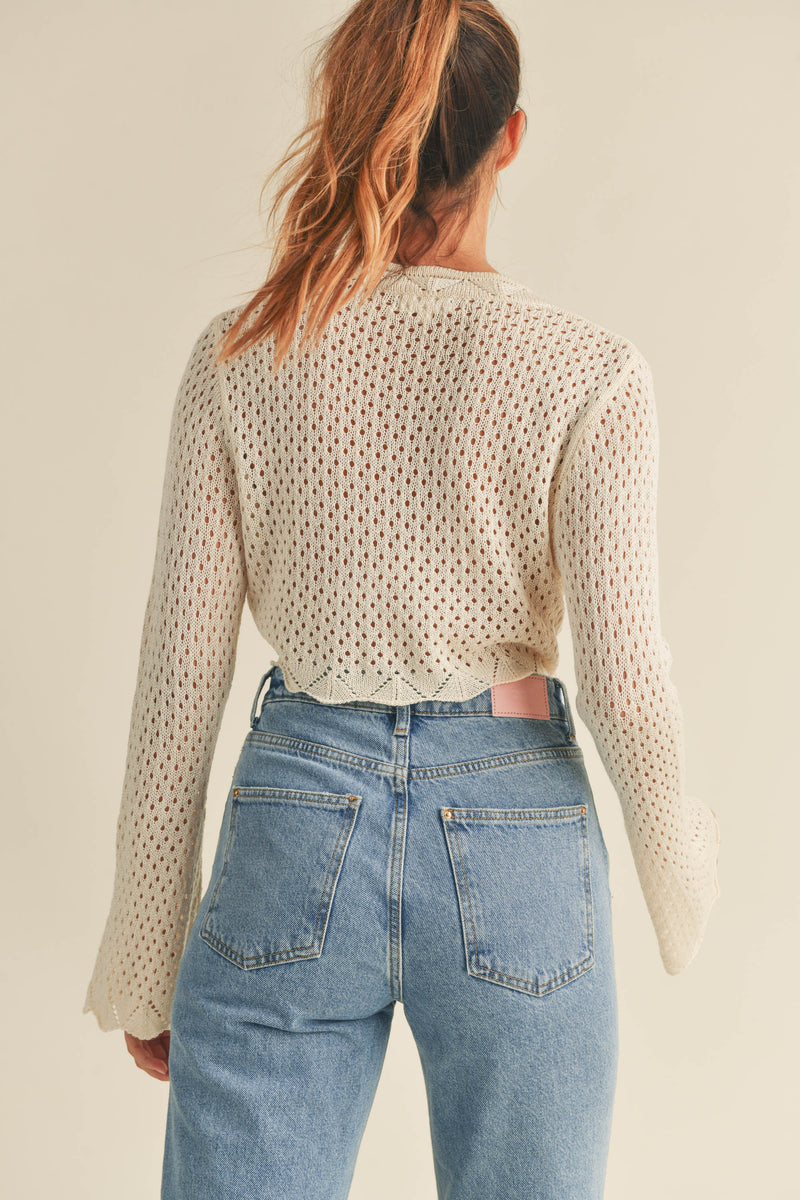 LEYRE FRONT TIE KNIT TOP