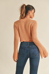 LEYRE FRONT TIE KNIT TOP