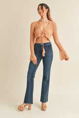 LEYRE FRONT TIE KNIT TOP