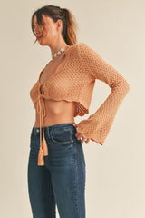 LEYRE FRONT TIE KNIT TOP