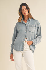 LETITIA SALTY SOUL BUTTON DOWN DENIM SHIRT