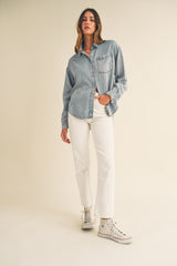 LETITIA SALTY SOUL BUTTON DOWN DENIM SHIRT