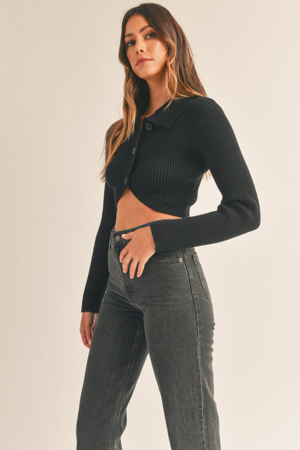 FLAVIA LONG SLEEVE KNIT TOP