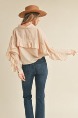 GWYNN BUTTON DOWN BACK FRILL SHIRT