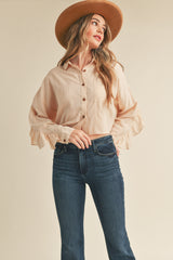 GWYNN BUTTON DOWN BACK FRILL SHIRT