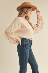 GWYNN BUTTON DOWN BACK FRILL SHIRT