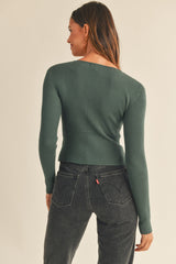 AMELIE FRONT CUT OUT KNIT TOP