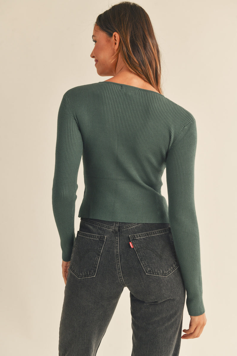 AMELIE FRONT CUT OUT KNIT TOP