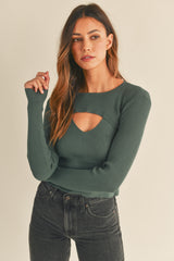 AMELIE FRONT CUT OUT KNIT TOP