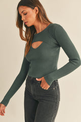AMELIE FRONT CUT OUT KNIT TOP