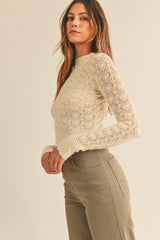 QUINCY MOCK NECK KNIT TOP