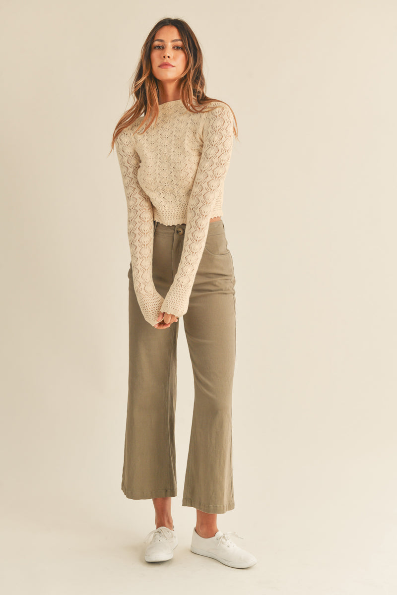 QUINCY MOCK NECK KNIT TOP
