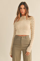 QUINCY MOCK NECK KNIT TOP