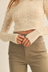 QUINCY MOCK NECK KNIT TOP