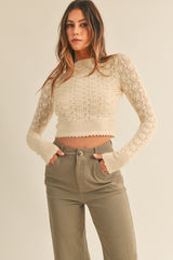 QUINCY MOCK NECK KNIT TOP