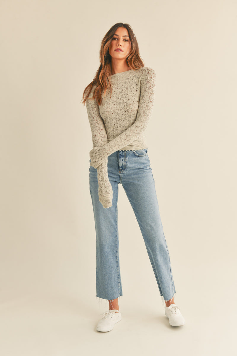QUINCY MOCK NECK KNIT TOP