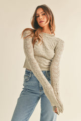 QUINCY MOCK NECK KNIT TOP