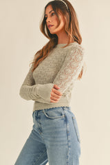QUINCY MOCK NECK KNIT TOP