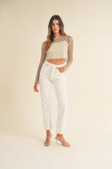 XANTHIPE SEE-THROUGH BEADED TOP