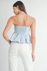 KAEL BUBBLE HEM TUBE TOP