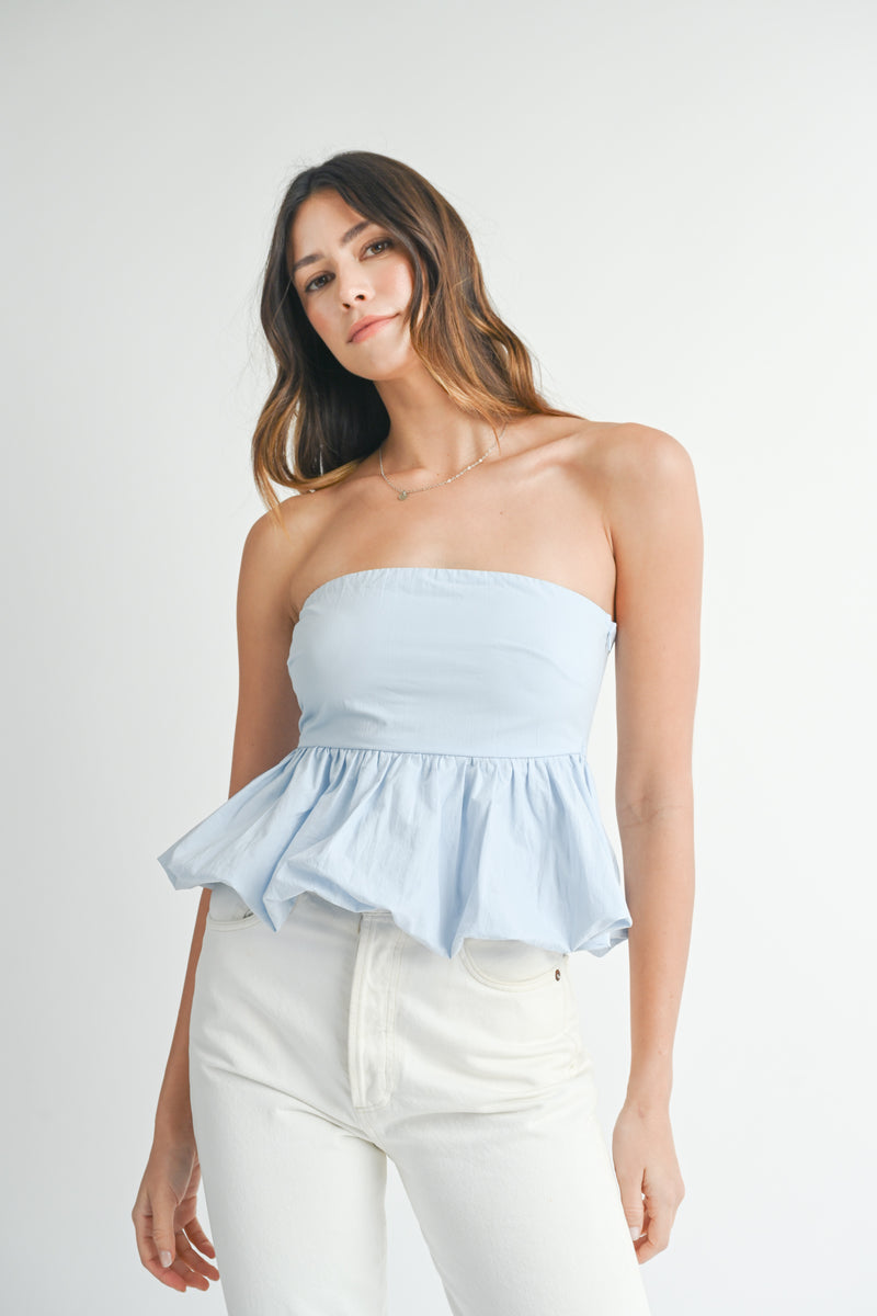 KAEL BUBBLE HEM TUBE TOP