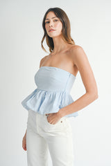 KAEL BUBBLE HEM TUBE TOP