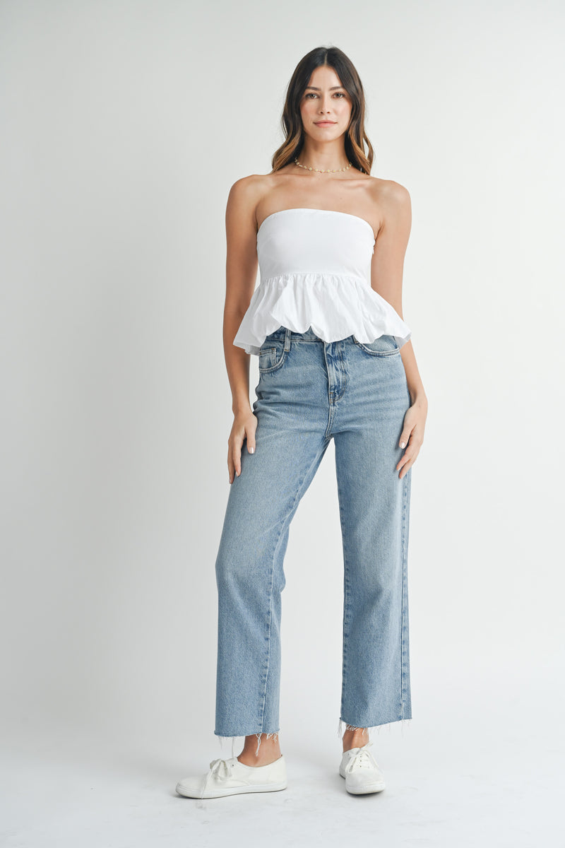 KAEL BUBBLE HEM TUBE TOP – Mable Clothing