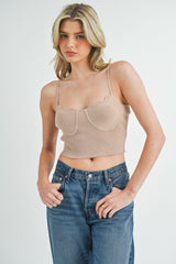 NARIN SCALLOPED EDGE SWEATER CAMI