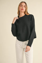 ULANI ROUND NECK CAPE SWEATER