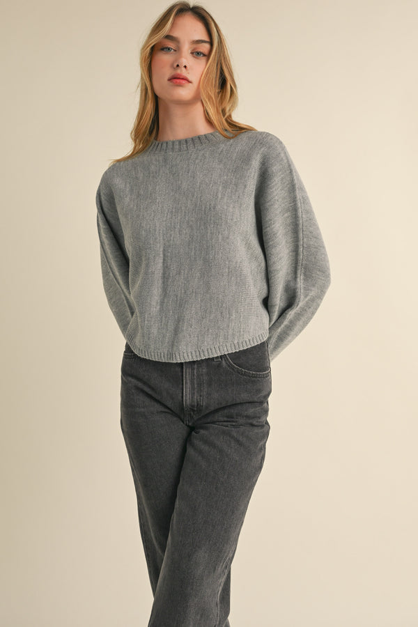 ULANI ROUND NECK CAPE SWEATER