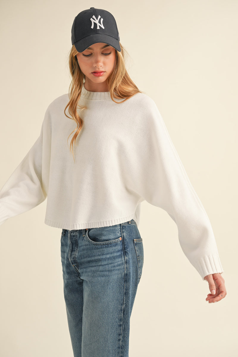 ULANI ROUND NECK CAPE SWEATER