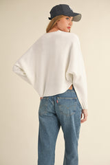 ULANI ROUND NECK CAPE SWEATER