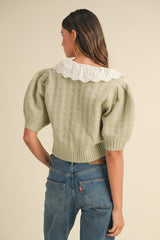 ADLEY LACE COLLAR CARDIGAN